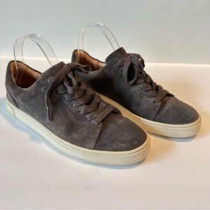 FRYE Grayish Brown Suede IVY Low Lace Street Shoe Sneaker * SZ 8